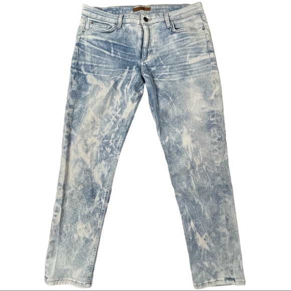 Joes JD size W 31 light wash skinny jeans with a tie dye/bleach dye type design - Picture 2 of 16